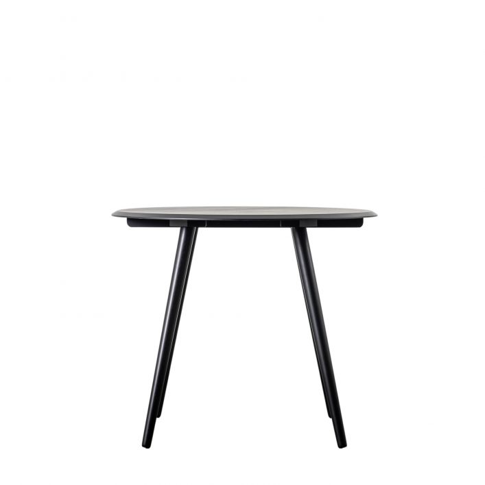 Maddox 90cm Rubber Wood Dining Table - Black