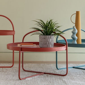 Melbury 65cm Round Iron Coffee Table - Red