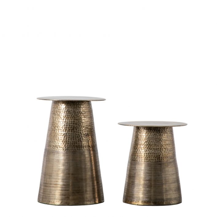 Langley Aluminium Side Table - Gold (2 Pack)