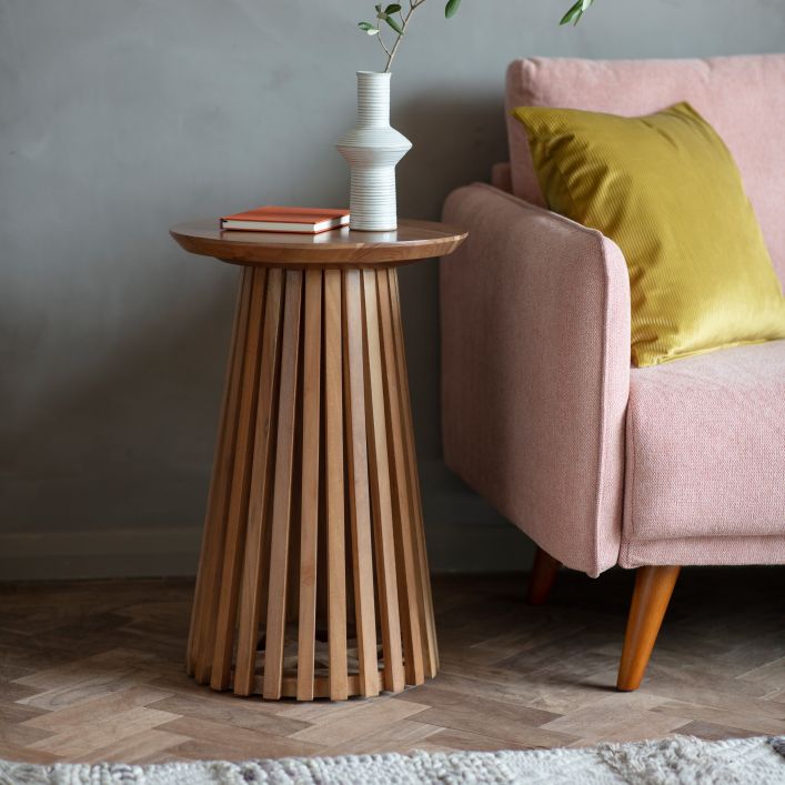 Brookland Acacia Wood Side Table - Brown