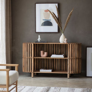 Voss 140cm Oval Acacia Wood Console Table - Natural