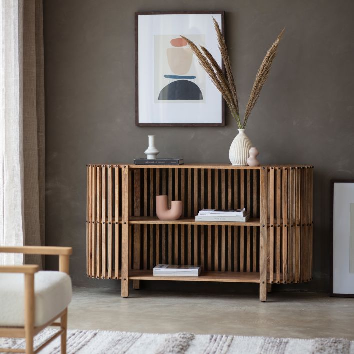 Voss 140cm Oval Acacia Wood Console Table - Natural