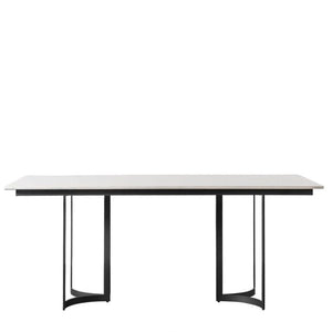 Everton 180cm Stone Dining Table - Black