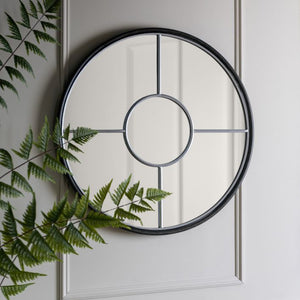 Rocca Large Round Mirror - Grey