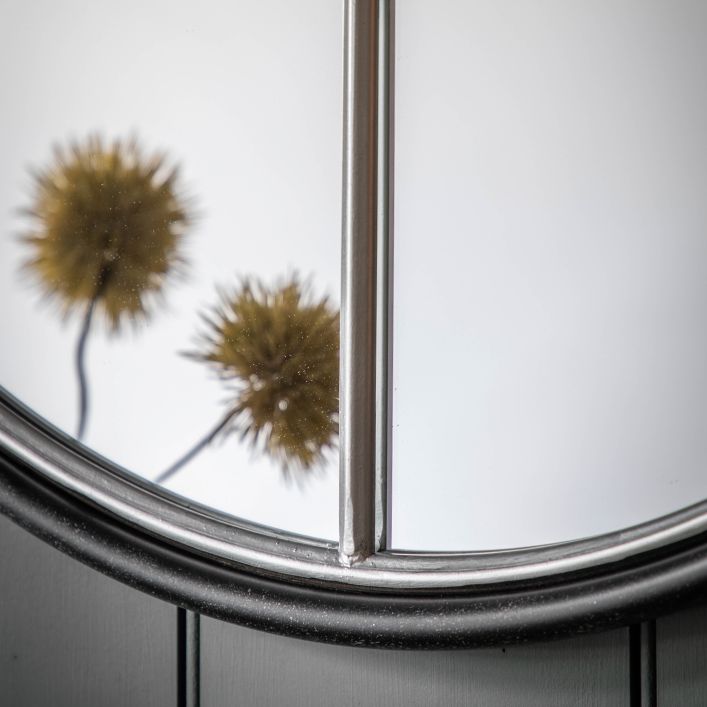 Rocca Large Round Mirror - Grey
