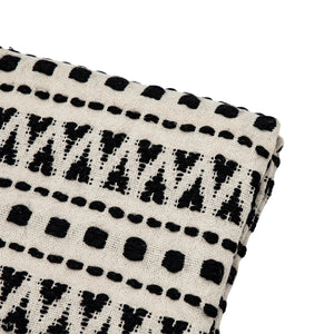 Black & Cream Tufted Throw