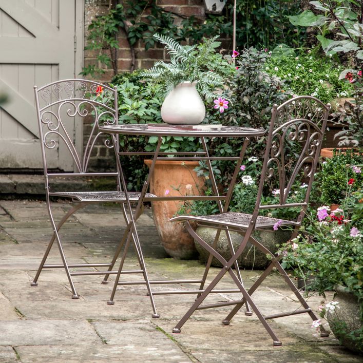 Brindisi Round Bistro Set - Noir