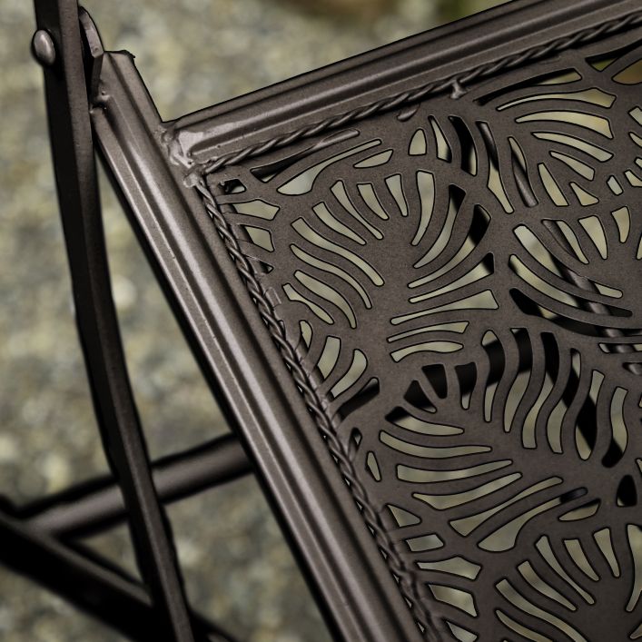 Brindisi Round Bistro Set - Noir