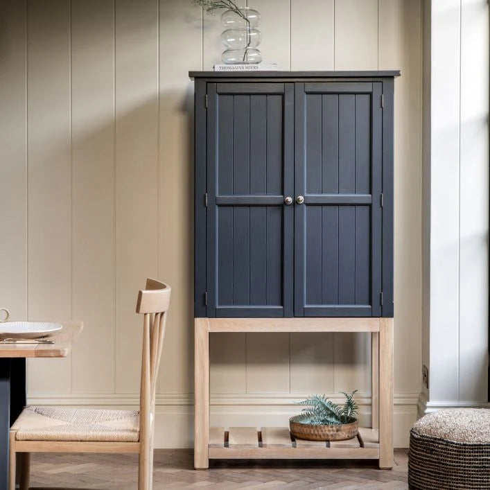 Eton Oak 2 Door Cabinet - Meteor