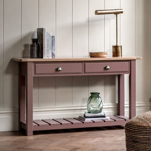 Eton Oak Console Table - Clay