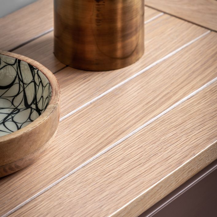 Eton Oak Console Table - Clay