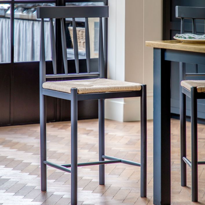 Eton Rope Bar Stool (Set of 2) - Meteor