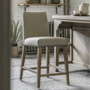 Rex Oak Bar Stool (Set of 2) - Cement