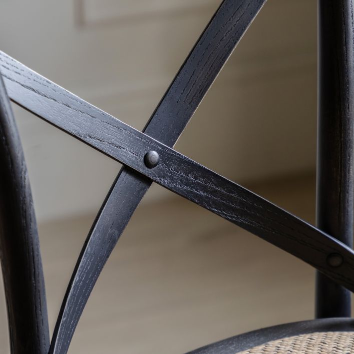 Cafe Oak Bar Stool (Set of 2) - Black