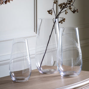 Feather Large Vase - Clear