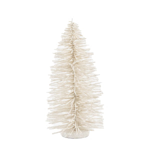 Glittered Small Brush Tree - White