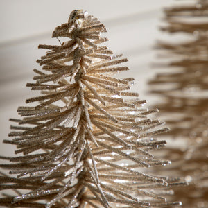 Glittered Small Brush Tree - White