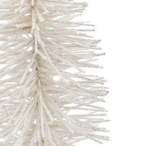 Glittered Small Brush Tree - White