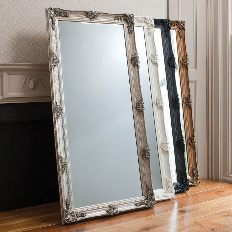 Abbey Extra Large Rectangle Leaner Mirror - Black