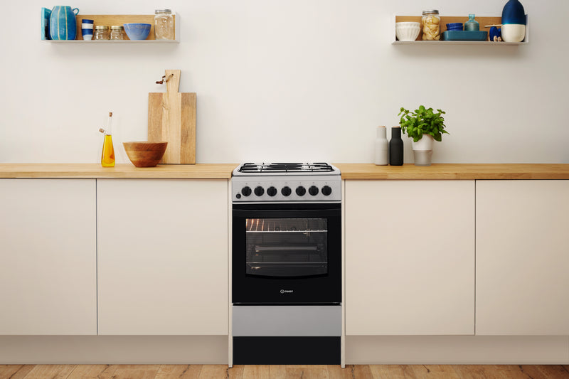 Indesit IS5G4PHSS/UK 50cm Dual Fuel Single Oven Freestanding Cooker