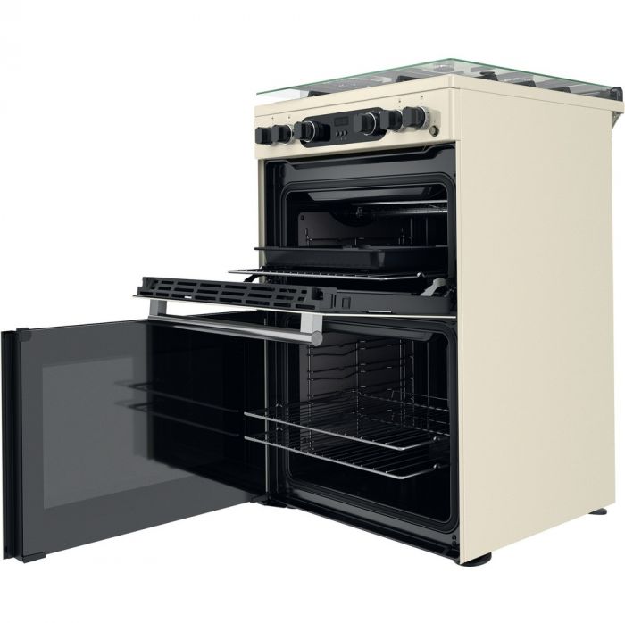 Hotpoint CD67G0C2CJ/UK 60cm Gas Double Oven Freestanding Cooker