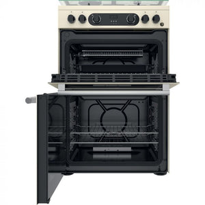 Hotpoint CD67G0C2CJ/UK 60cm Gas Double Oven Freestanding Cooker