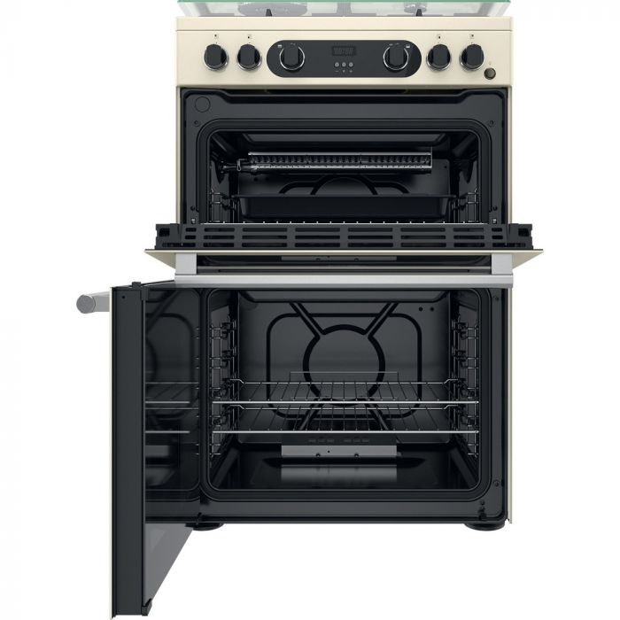 Hotpoint CD67G0C2CJ/UK 60cm Gas Double Oven Freestanding Cooker