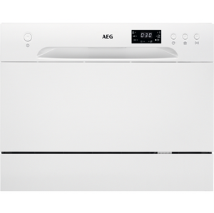 AEG FFB21200CW Compact Countertop Dishwasher