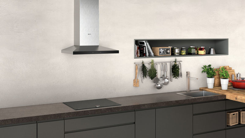Neff D64QFM1N0B 60cm Slim Pyramid Chimney Cooker Hood