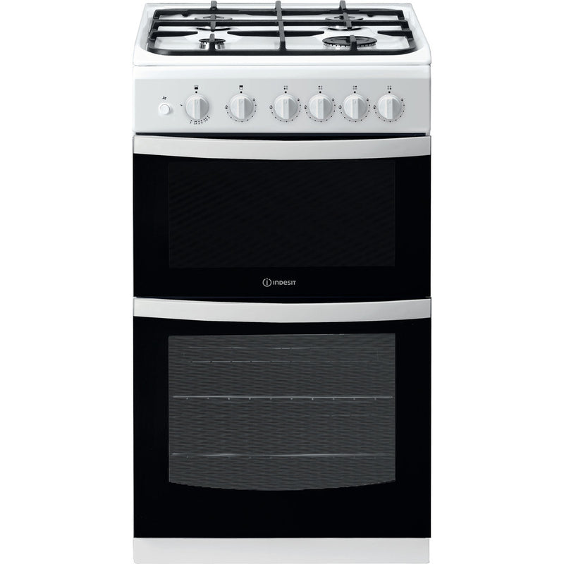 Indesit ID5G00KMW/UK 50cm Gas Double Oven Freestanding Cooker