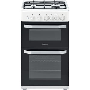 Hotpoint HD5G00KCW/UK 50cm Gas Double Oven Freestanding Cooker