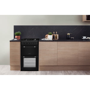 Hotpoint HD5G00KCB/UK 50cm Gas Double Oven Freestanding Cooker