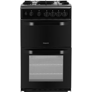 Hotpoint HD5G00KCB/UK 50cm Gas Double Oven Freestanding Cooker