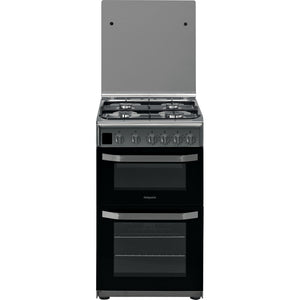 Hotpoint HD5G00CCX/UK 50cm Gas Double Oven Freestanding Cooker