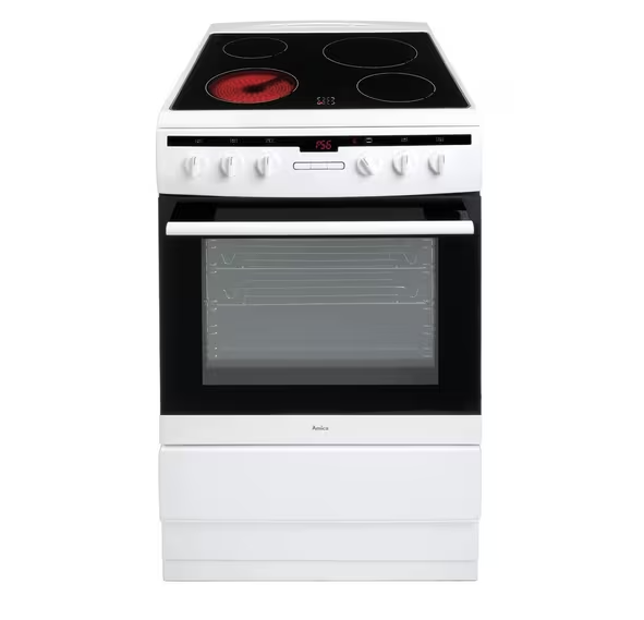 Amica 608CE2TAW 60cm Electric Single Oven Freestanding Cooker