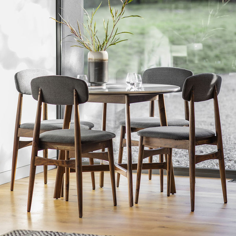 Barcelona 90cm Dark Acacia Wood Round Dining Table