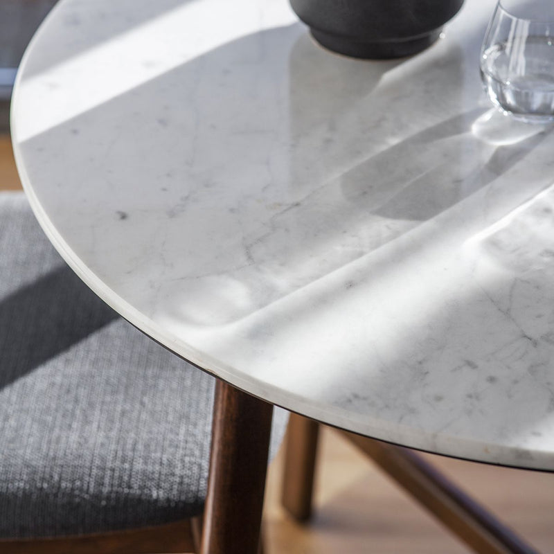 Barcelona 90cm Dark Acacia Wood Round Dining Table