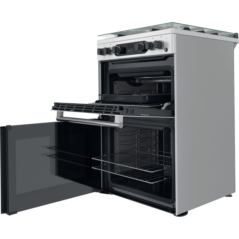 Hotpoint CD67G0CCX/UK 60cm Gas Double Oven Freestanding Cooker