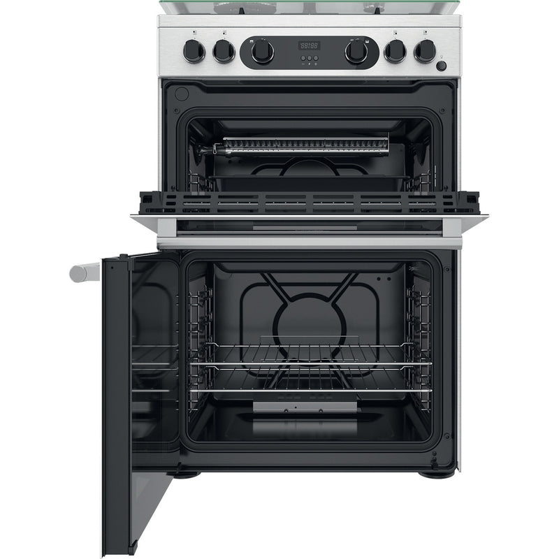 Hotpoint CD67G0CCX/UK 60cm Gas Double Oven Freestanding Cooker