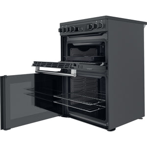 Hotpoint CD67V9H2CA/UK 60cm Electric Ceramic Double Oven Freestanding Cooker