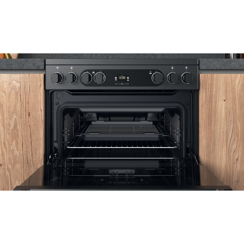 Hotpoint CD67V9H2CA/UK 60cm Electric Ceramic Double Oven Freestanding Cooker