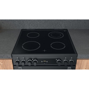 Hotpoint CD67V9H2CA/UK 60cm Electric Ceramic Double Oven Freestanding Cooker