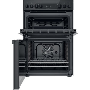 Hotpoint HDM67V92HCB/UK 60cm Electric Ceramic Double Oven Freestanding Cooker