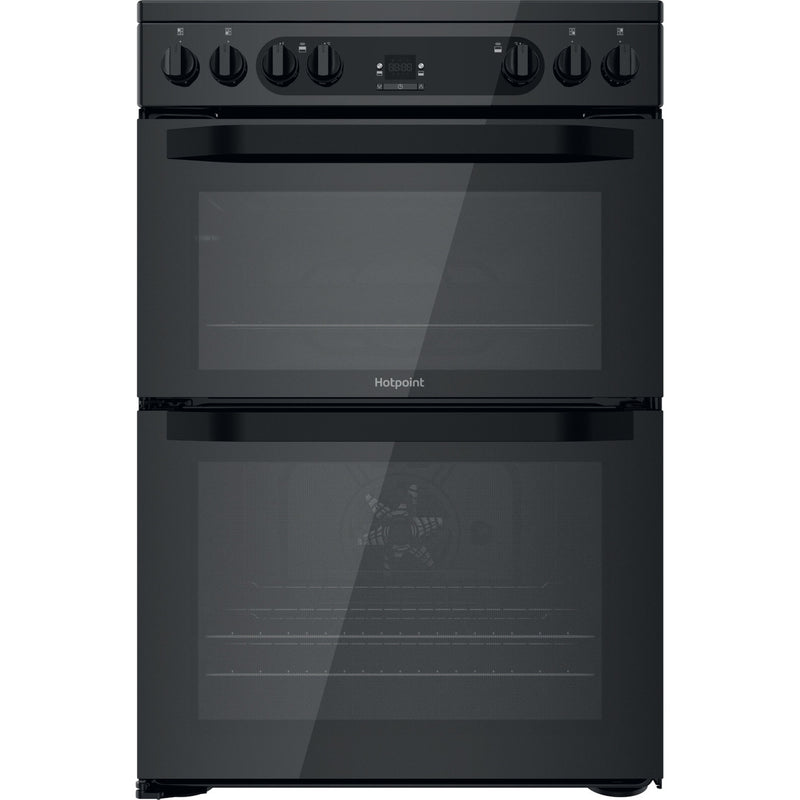 Hotpoint HDM67V92HCB/UK 60cm Electric Ceramic Double Oven Freestanding Cooker