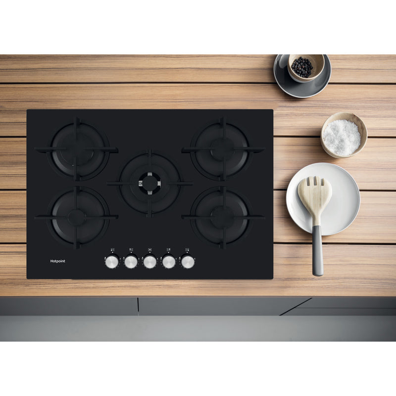 Hotpoint HGS 72S BK 73cm Gas Hob
