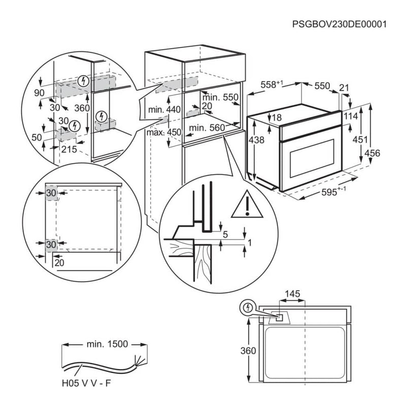AEG GK6NK401B Built In Combination Microwave Oven