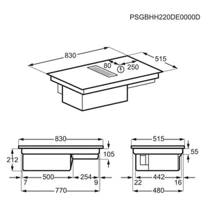 AEG CCE84751FB 83cm Venting Hob