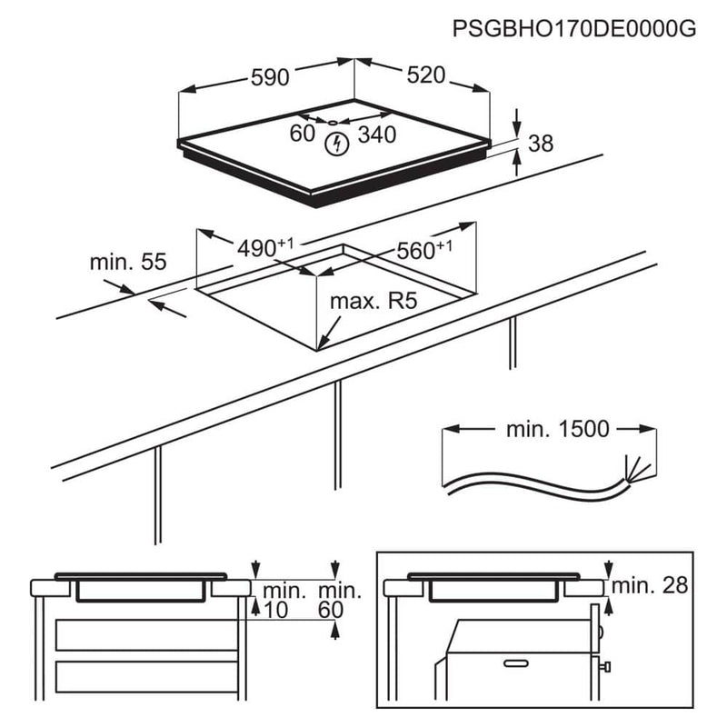 AEG HRX64360C 60cm Ceramic Hob
