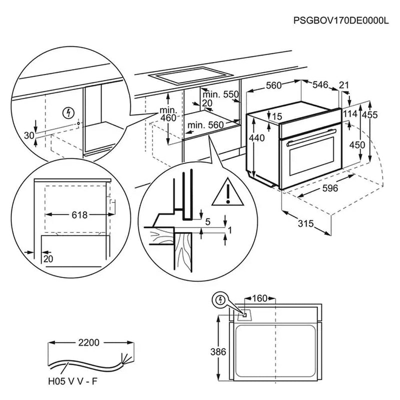 AEG KMK565060B Built In Compact Oven