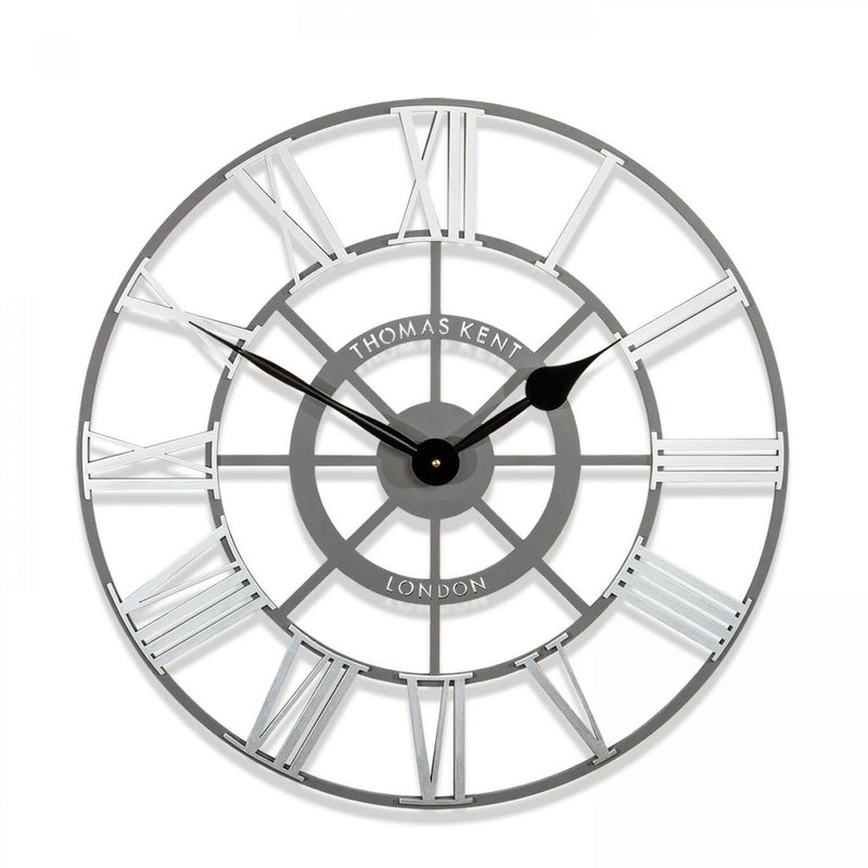 Thomas Kent 61cm Evening Star Grand Clock - Skeleton (Grey/Silver)